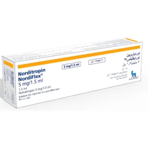 نورديتروبين نورديفليكس 5 مجم /1.5 مل 1 معبأ مسبقًا قلم | Norditropin Nordiflex 5 Mg /1.5 Ml 1 Prefilled Pen
