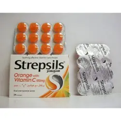ستربسلز ( برتقال مع فيتامين سي ) 100 مجم 24 قرص | Strepsils ( Orange With Vit C ) 100 Mg 24 Tab