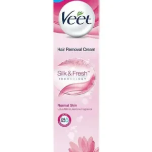 فيت كريم لازله الشعر فريش للبشرة العادية 100 جم | Veet H.remover Cr. 100Gm Silk&Fresh Nor.sk.