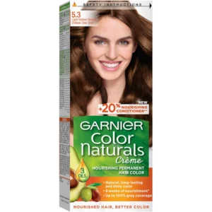 غارنييه صبغه شعر كولور ناتشرالز كريم / 5.3 لايت جولدن براون | Garnier Color Naturals H.cr. 5.3 Light Golden Brown