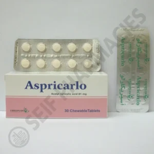 أسبريكارلو (أسبرين 81 مجم) 30 للمضغ قرص | Aspricarlo (Aspirin 81 Mg) 30 Chew Tab