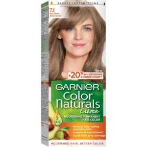 غارنييه صبغه شعر كولور ناتشرالز كريم / 7.1 اش بلوند | Garnier Color Naturals H.cr. 7.1 Ash Blonde