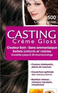لوريال كاستنج صبغة شعر لامعة خالية من الامونيا كريم / 500 كستنائي خفيف | Loreal Casting Gloss H.color Cr. 500 Light Chestnut