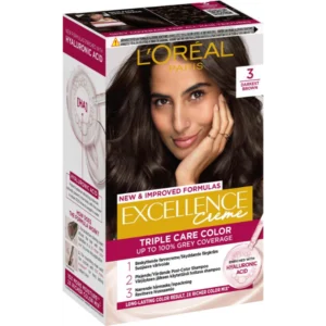 لوريال اكسيلانس صبغة شعر كريم دارك براون 3 ( عرض خاص ) | Loreal Excellence Hair Dye Hair Cream Dark Brown 3 ( Offer Special )