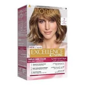 لوريال اكسيلانس صبغة شعر كريم بلوند 7 ( عرض خاص ) | Loreal Excellence Hair Dye Hair Cream Blonde 7 ( Offer Special )