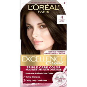 لوريال اكسيلانس صبغة شعر كريم براون 4 ( عرض خاص ) | Loreal Excellence Hair Dye Hair Cream Brown 4 ( Offer Special )
