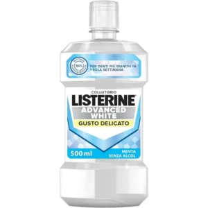 ليسترين مو.غسول 500مل أدفانسد أبيض مضمضة لبني | Listerine Mo.Wash 500ml Advanced White Mdmda Light Blue