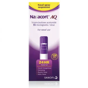 ناساكورت-أك 55 ميكروجرام/جرعة بخاخ أنف 120 جرعة | Nasacort-Aq 55 Mcg/Dose Nasal Spray 120 Dose
