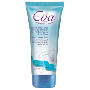 ايفا غسول ومزيل المكياج من الوجه ميلك بروتين 150 مل | Eva Facial Wash&Remover M.up 150Ml Milk Protein