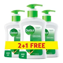 ديتول صابون سائل اوريجنال 200 مل (2+1) - عرض خاص | Dettol Anti Bacterial Hand Wash 200Ml Original (2+1) #