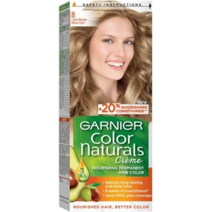 غارنييه صبغه شعر كولور ناتشرالز كريم / 8 لايت بلوند | Garnier Color Naturals H.cr. 8 Light Blonde