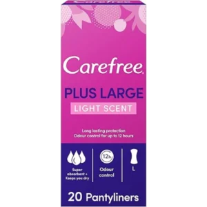 جونسون آند جونسون.كير بلس لارج لايت سسينت 20قطع (20%) (#) عطر خفيف | J&J.Carefree Plus Large Light Scent 20pcs (20%) (#) Perfume Khfyf