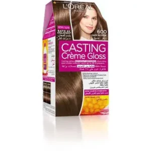 لوريال كاستنج صبغة شعر لامعة خالية من الامونيا كريم / 600 دارك بلوند - لايت براون | Loreal Casting Gloss H.color Cr. 600 Dark Blonde/ Light Brown
