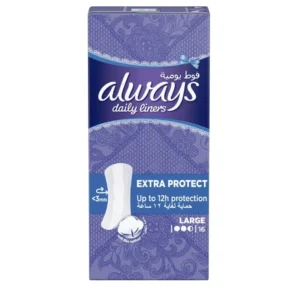 الويز فوط صحيه يوميه اكسترا بروتيكت 16 قطعه لارج | Always Pads Sanitary Ywmyh Extra Protect 16 Piece Large