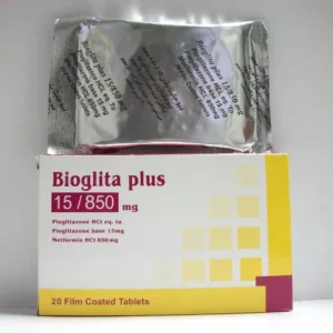 بيوجليتا - بلس 15 / 850 مجم 20 قرص (339478 - 229786) | Bioglita - Plus 15 / 850 Mg 20 Tab (339478 - 229786)
