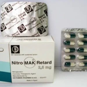 نيتروماك ريتارد 2.5 مجم 60 كبسولة | Nitromak Retard 2.5 Mg 60 Cap