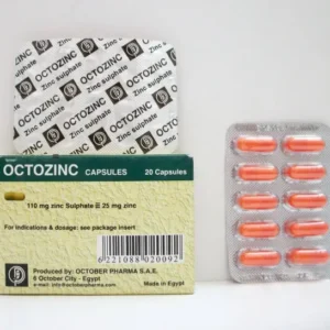 أوكتوزينك 25 مجم 20 كبسولة | Octozinc 25 Mg 20 Cap