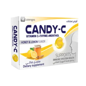 كاندي - سي (عسل&ليمون) 12 لوز أقراص بالعسل و الليمون | Candy - C (Honey&Lemon) 12 Loz Tabs With Honey And Lemon