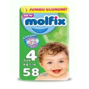 مولفيكس جامبو ماكسي رقم (4) 58 قطعة | Molfix Jumbo Maxi No (4) 58 Piece