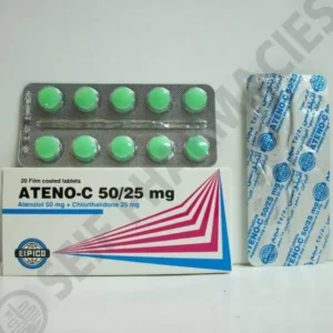 أتينو - سي 50 مجم / 25 مجم 20 قرص | Ateno - C 50 Mg / 25 Mg 20 Tab