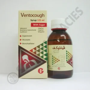 فينتوكوجه (مع سوجار) شراب 125 مل بإضافة السكر | Ventocough (With Sugar) Syrup 125 Ml Bidafa Sugar