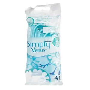 جيليت فينوس تو ماكينة حلاقة حريمي 2 موس اكياس 4 قطع / لبنى | Gillette Venus Two Shaver Women 2 Razor Sachets 4 Pieces / Light Blue