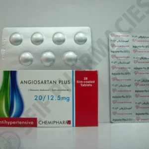 أنجيوسارتان بلس 20 مجم/12.5 مجم 28 قرص | Angiosartan Plus 20 Mg/12.5 Mg 28 Tab