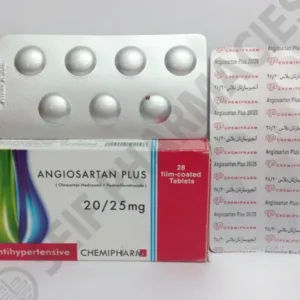 أنجيوسارتان بلس 20 مجم/25 مجم 28 قرص | Angiosartan Plus 20 Mg/25 Mg 28 Tab