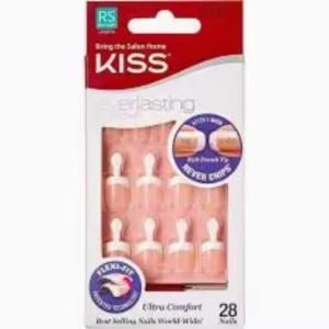 كيس كود 2401 إيفيرلاستينج (إم) فرينك ظفر كيت - إينفينيت سي أظافر صناعية | Kiss Code 2401 Everlasting (M) French Nail Kit - Infinite C Nails Artificial