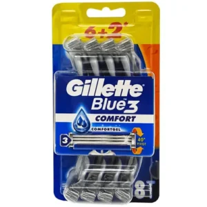 جيليت بلو ثري ماكينة حلاقة 6 +2 قطعه ( عرض خاص ) | Gillette Blue Three Shaver 6 +2 Piece ( Offer Special )