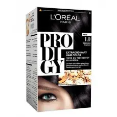 لوريال برودجي بيرمنينت صبغة شعر بدون امونيا ديب بلاك 1.0 | Loreal Prodigy Permanent H.color 1.0 Deep Black / Obsidian