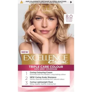 لوريال إيكسسيل. إتش.لون كريم. 8.0 ناتشورال أشقر | Loreal Excell. H.Color Cr. 8.0 Natural Blonde