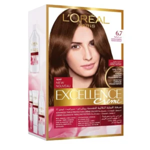 لوريال اكسيلانس صبغة شعر كريم بني شوكولا 6.7 | Loreal Excell. H.color Cr. 6.7 Chocolate Brown