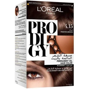 لوريال برودجي بيرمنينت صبغة شعر بدون امونيا سيينا شوكلت ايسد براون 4.15 | Loreal Prodigy Permanent H.color 4.15 Sienna / Chocolate Iced Brown
