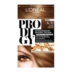 لوريال برودجي بيرمنينت صبغة شعر بدون امونيا بيرل براون - دارك جولدن بلوند 6.32 | Loreal Prodigy Permanent H.color 6.32 Pearl Brown / Dark Golden Blonde