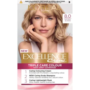 لوريال اكسيلانس صبغة شعر كريم لايت يلوند 8 ( عرض خاص ) | Loreal Excellence Hair Dye Hair Cream Light Ylwnd 8 ( Offer Special )