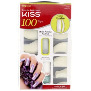 كيس 100 كورف أوفيرلاب كود 0041 أظافر 100قطع | Kiss 100 Curve Overlap Code 0041 Nails 100pcs