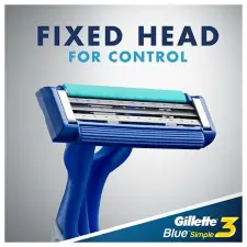 جيليت بلو ثري ماكينة حلاقة سيمبل3 (عرض قطعتين في الكارت) | Gillette Blue Three Shaver Symbl3 (Offer Qtatyn In Alkart)