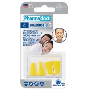 فارمادوكت واكس إياربلوجس + ترانسبارينت كونتاينير إن بليستير عبوة 8قطع 160005 | Pharmadoct Wax Earplugs + Transparent Container In Blister Pack 8pcs 160005