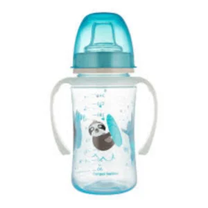 كانبول كوب تعليمى مانع للتسريب ماصة سيليكون 240ملى +6 شهور - ازرق | Canpol Cup Talyma Anti Lltsryb Masa Silicone 240Mla +6 Months - Blue