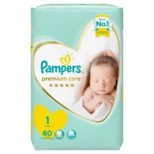 بامبرز بريميوم كير ستارك رقم (1) 60 قطعة | Pampers Premium Care Stark No (1) 60 Piece