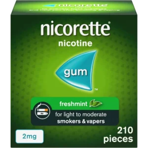 نيكوريت فريش نعناع 2 مجم 210 قرص | Nicorette Fresh Mint 2 Mg 210 Tab