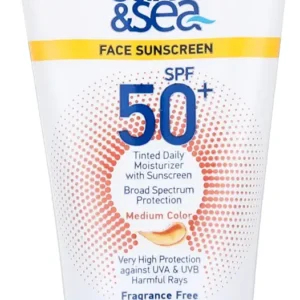 Eva Sun&Sea Face S.screen (Tinted) Medium Color Spf+50 40Ml