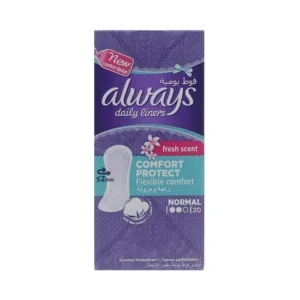 الويز فوط صحيه يوميه فريش نورمل 20 قطعه | Always Pads Sanitary Ywmyh Fresh Nwrml 20 Piece