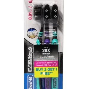 اورال-بي فرشاة اسنان الترا ثن بلاك سوفت / 40 (2+1) ( عرض خاص ) | Oral-B Toothbrush 40 Ultra Thin Black Soft (2+1) #
