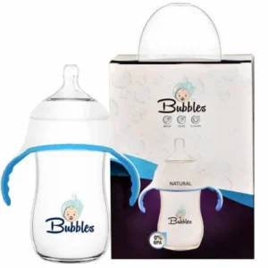 بابلز ببرونة ناتشورال بدون يد رضع 280 مل / ابيض | Bubbles Feeding Bottle Natural Without Hand Infants 280 Ml / White