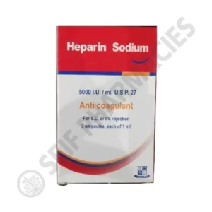 هيبارين سوديوم 5000 وحدة دولية / 1 مل 3 أمبول | Heparin Sodium 5000 I.U. / 1 Ml 3 Amp