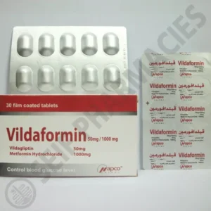 فيلدافورمين 50 مجم / 1000 مجم 30 قرص | Vildaformin 50 Mg / 1000 Mg 30 Tab