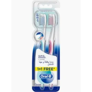 فموي-بي تي.فرشاة 40 ألترا رفيع جوم&إيناميل كير سوفت (1+1) عناية باللثة والمينا # | Oral-B T.Brush 40 Ultra Thin Gum&Enamel Care Soft (1+1) Care Balltha Walmyna #