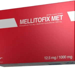 ميليتوفيكس ميت 12.5 مجم / 1000 مجم 30 قرص | Mellitofix Met 12.5 Mg / 1000 Mg 30 Tab